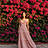 Asian woman in long pink dress before bougainvillea – Summery portrait photography